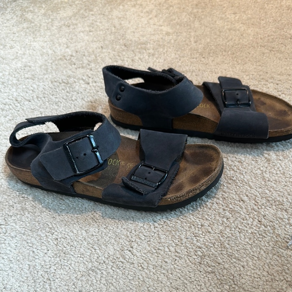 Birkenstock Milano blue suede leather 37